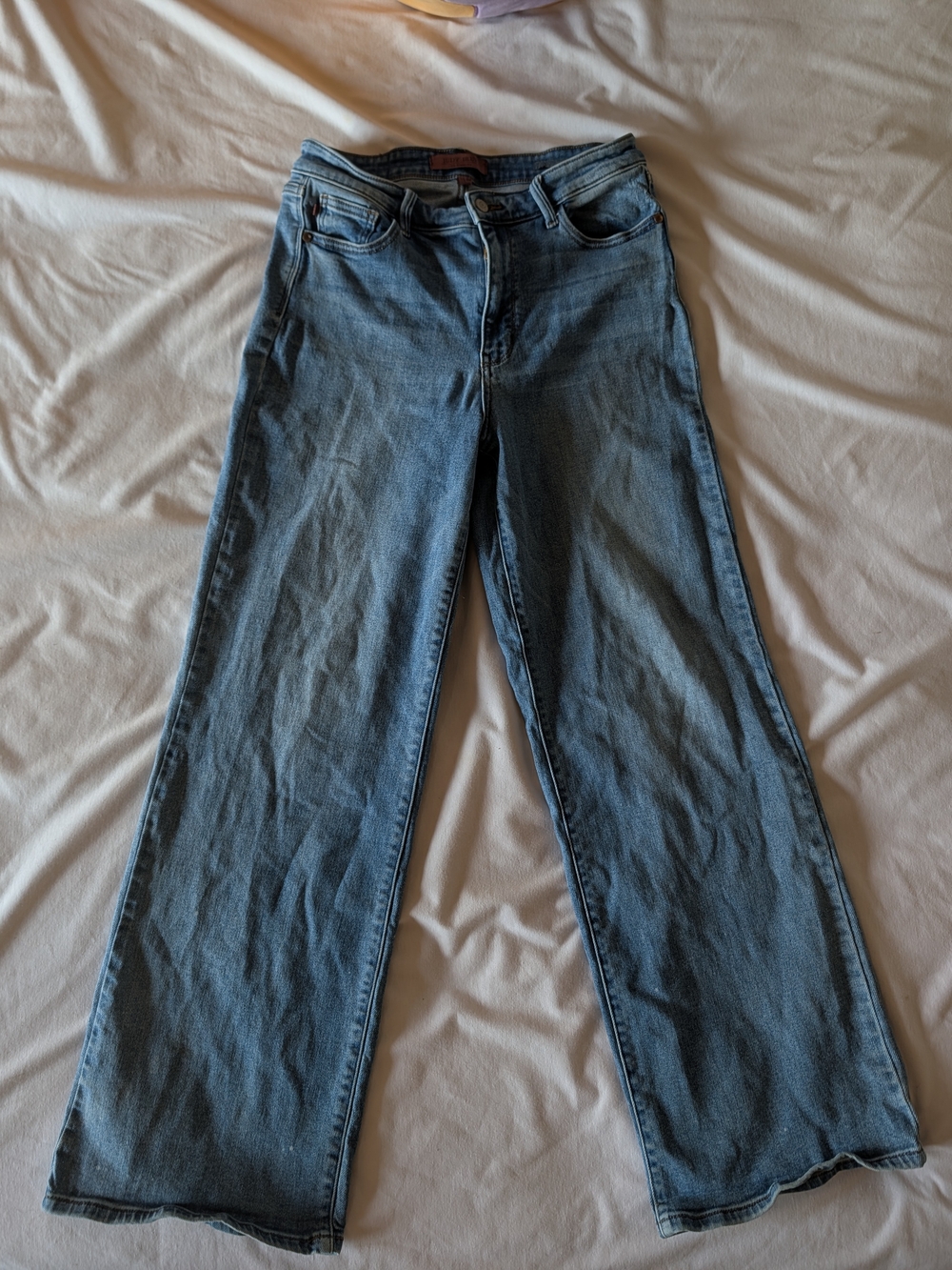 Judy Blue Vintage Wash Wide-Leg Jeans in Blue